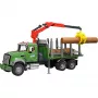 Transporte de madera BRUDER MACK Granite con 3 troncos