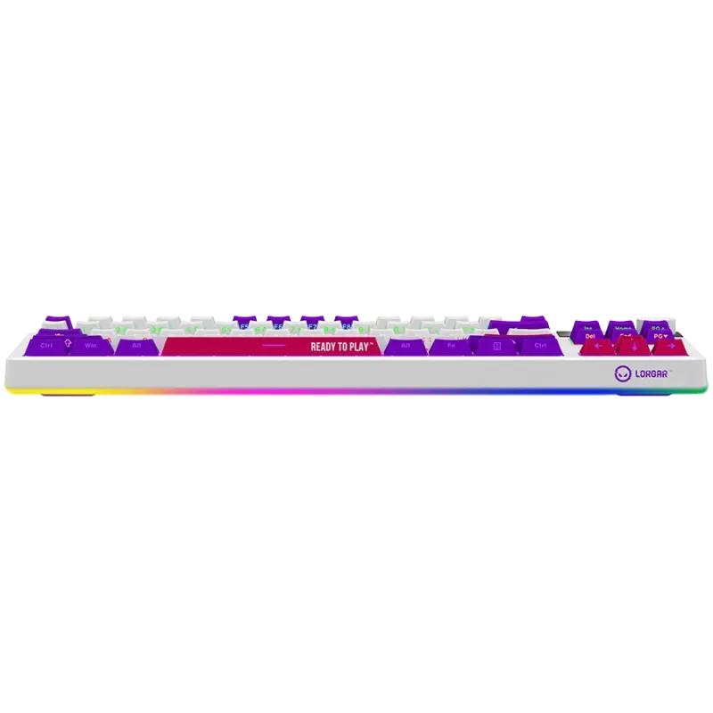 LORGAR KBP70TKLW, teclado gaming mecánico inalámbrico TKL Pro, blanco, distribución EN