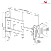 Soporte de pared para TV/monitor MACLEAN MC-719, para pantallas de hasta 68,6 cm (27 inch), máx. 15 kg, VESA 100x100, negro