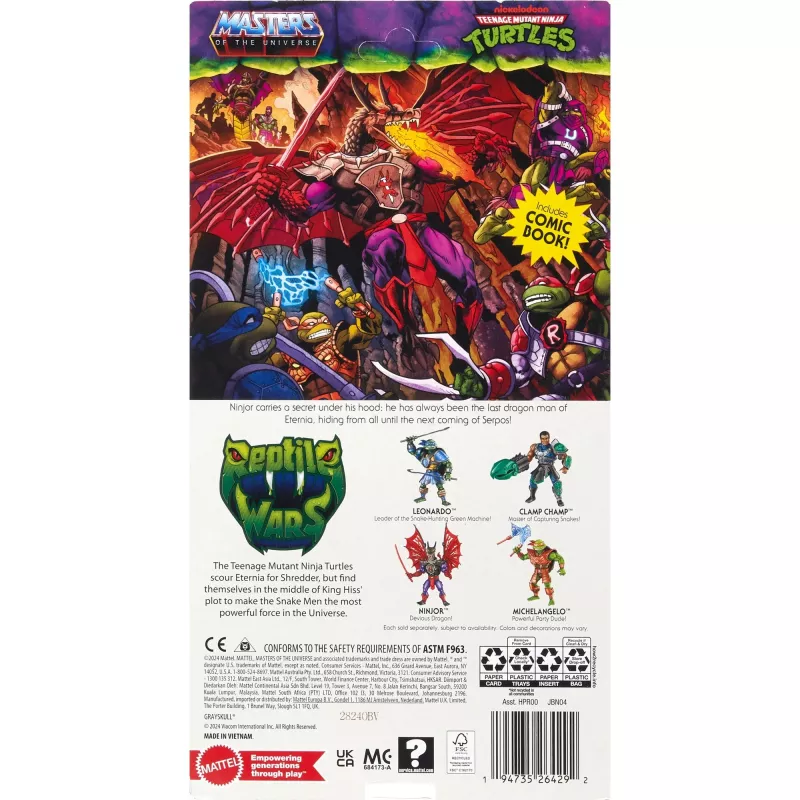 Figura de acción MATTEL MotU Origins TOG Core Mutated Ninjor figura de colección JBN04