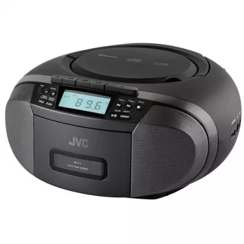 Reproductor de radio JVC RC-E444B negro con reproductor de CD y sintonizador FM