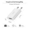 Adaptador de toma USB-A, 5W, 5V/1A, 1xUSB-A blanco