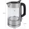ProfiCook PC-WKS 1229 G hervidor de agua 1 L 1600 W acero inoxidable, transparente