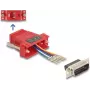 DELOCK Cable Gender Changer D-Sub 15, 2× conectores D-Sub 15, rojo