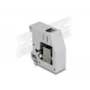 Adaptador para carril DIN DeLOCK conector hembra RJ45 a conector hembra RJ45 Cat.6A gris