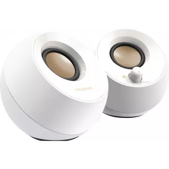 Creative Pebble 2.0 altavoces estéreo de escritorio, blanco