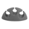 DeLOCK con 3 pasacables - set de sujetacables - montaje en mesa, montaje en superficie, apto para montaje en pared - gris, blanco (18297)