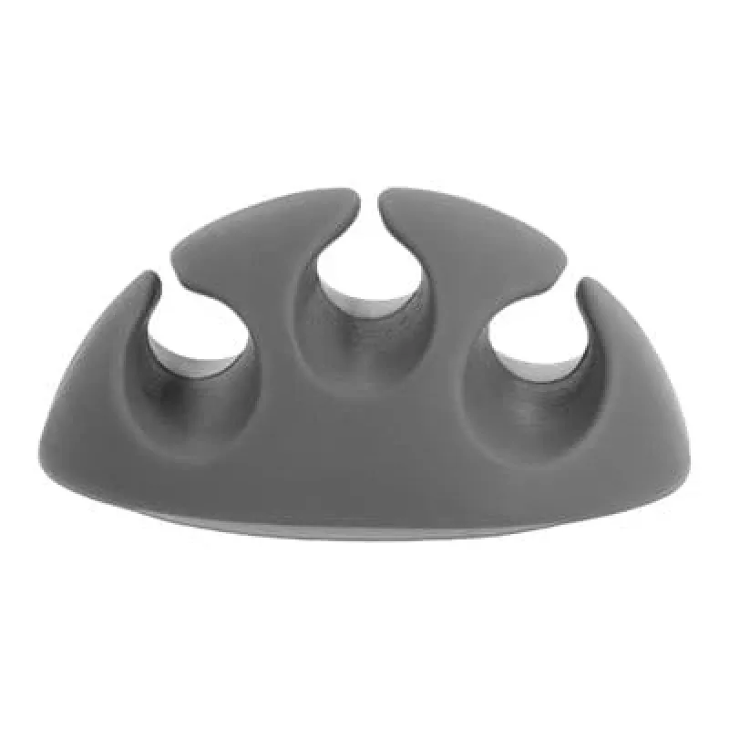 DeLOCK con 3 pasacables - set de sujetacables - montaje en mesa, montaje en superficie, apto para montaje en pared - gris, blanco (18297)