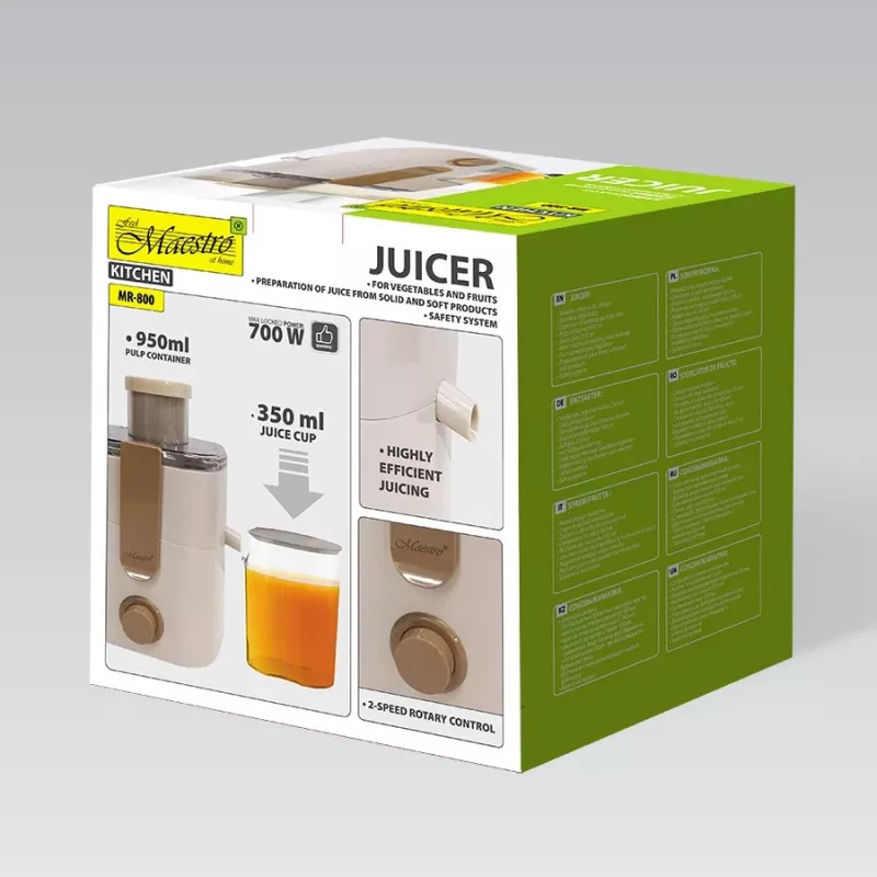 Maestro MR-800 licuadora de frutas, 700 W, beige