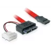 Delock Cable SATA Slimline ALL-in-One - Cable SATA - Slimline SATA, conector de alimentación interno de 4 pines (5 V)