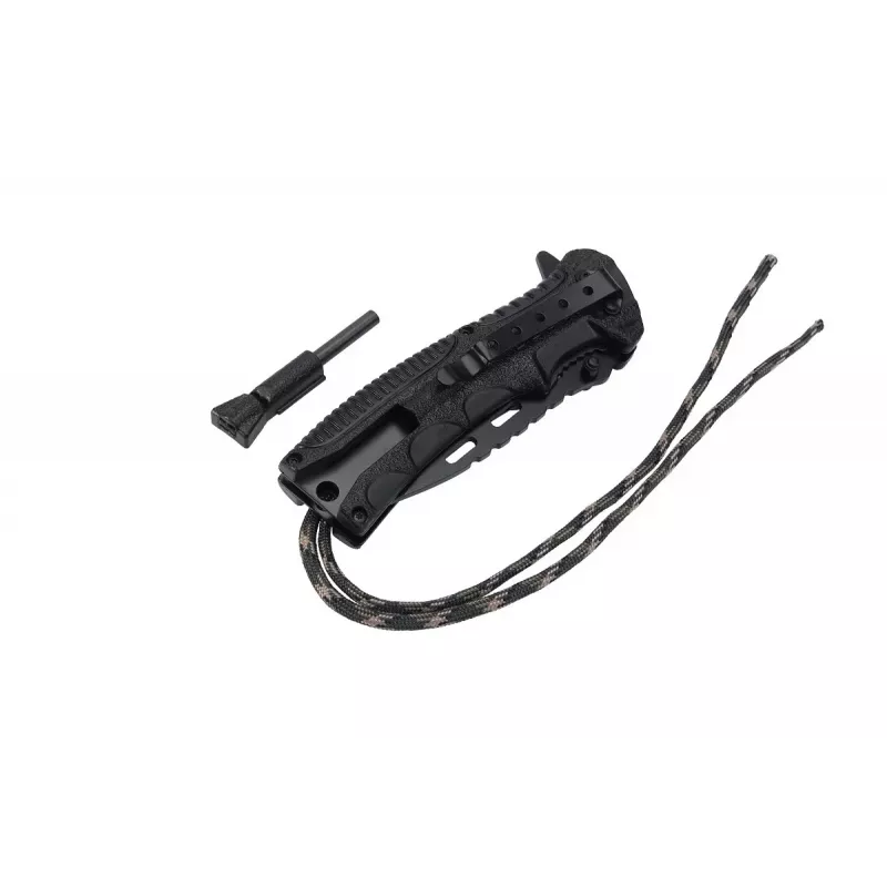 Cuchillo de supervivencia AZYMUT Survival Fire Starter — cuchillo de camping de hoja fija con pedernal integrado