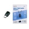 Adaptador de audio DAC USB-C LogiLink. USB-C/M a 3.5 Mm/H. Negro