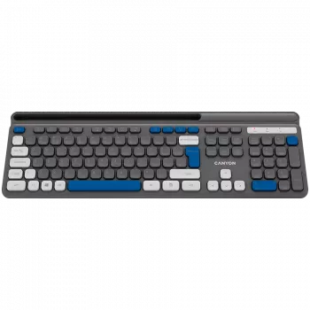 Teclado inalámbrico CANYON HKB-W03 gris – diseño compacto, funciona con pilas AAA, modelo CNS-HKBW03DG