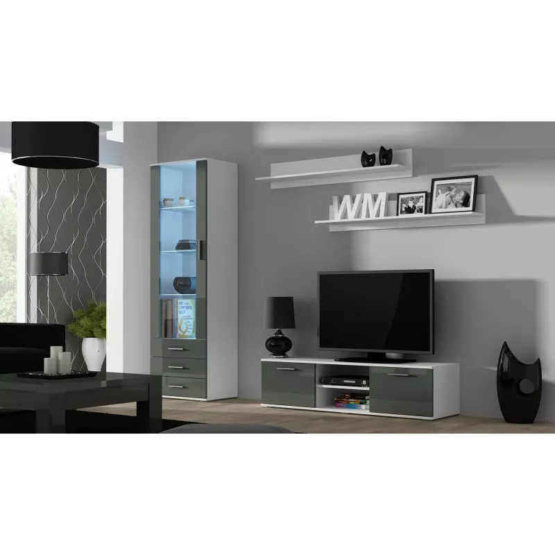 Cama Set de dos estantes 125cm SOHO blanco mate