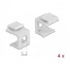 Delock - Módulo de entrada (vacío) - blanco - 1 conexión (pack de 4) (86819)