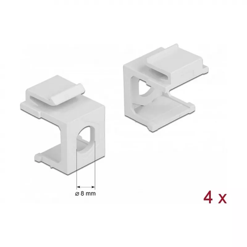 Delock - Módulo de entrada (vacío) - blanco - 1 conexión (pack de 4) (86819)