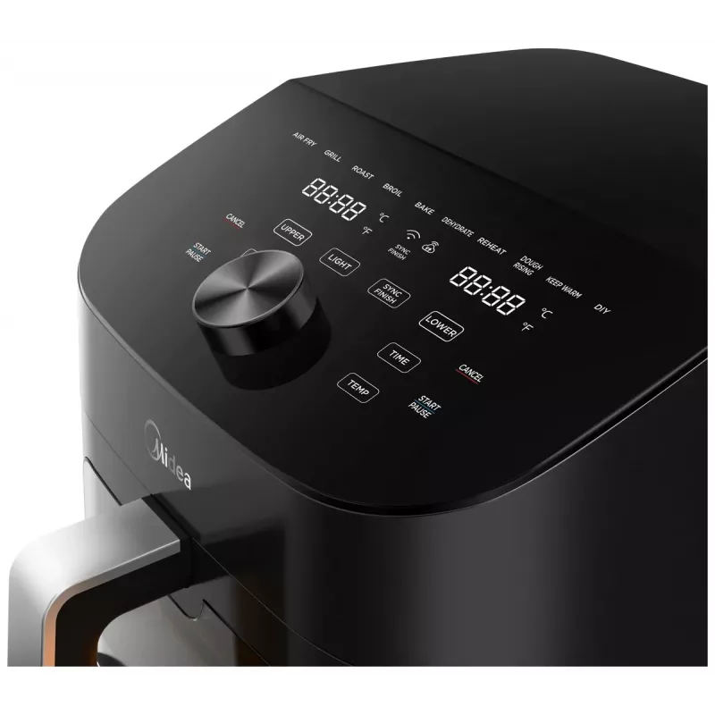 Freidora de aire Midea MAD1100DADK, 1850 W, capacidad dual 4,4/6,4 L