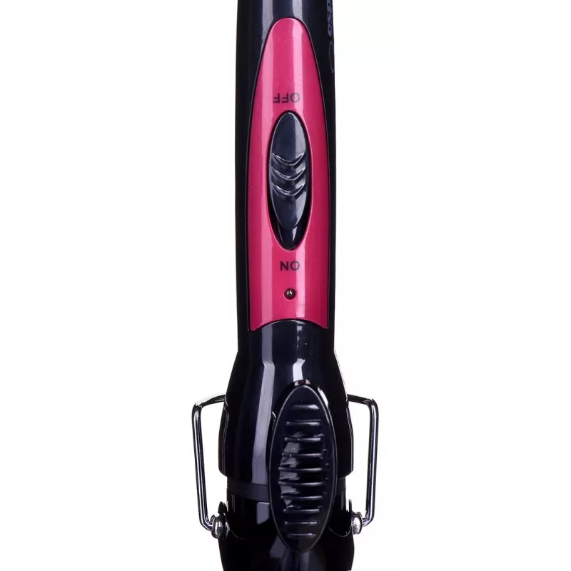 Rizador de pelo Esperanza PENELOPE – barra cerámica recta de 32 mm, máx. 180 °C, 45 W, 230 V, cable de 1,7 m, negro/rosa
