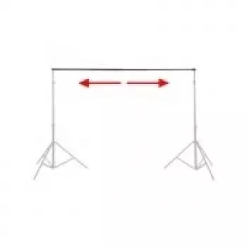 Barra telescópica para fondos Walimex Pro 225–400 cm, hasta 6 kg, conexión de espiga
