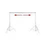 Barra telescópica para fondos Walimex Pro 225–400 cm, hasta 6 kg, conexión de espiga