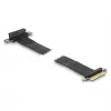 DeLOCK Tarjeta Riser PCI Express x4 conector macho a ranura x4 90° en ángulo con cable 60 cm