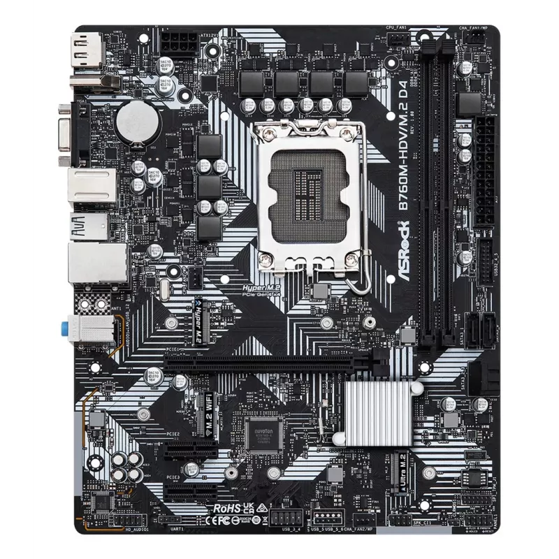 Placa base ASRock B760M-HDV/M.2 D4 DDR4 LGA 1700 Micro-ATX