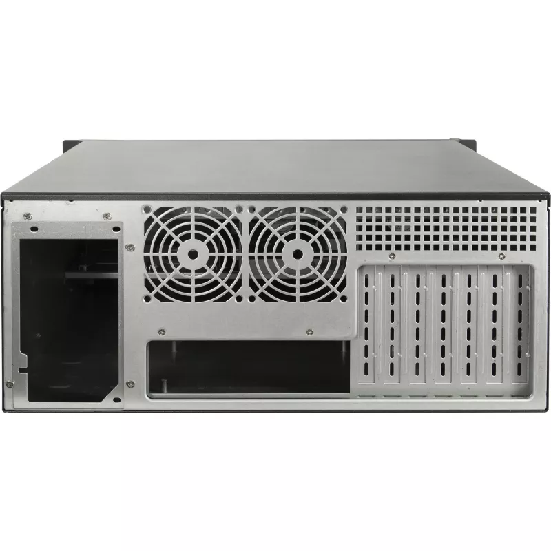 Carcasa rackmount INTER-TECH IPC 4U-4508 negra — chasis 4U para servidor/PC, rackmount