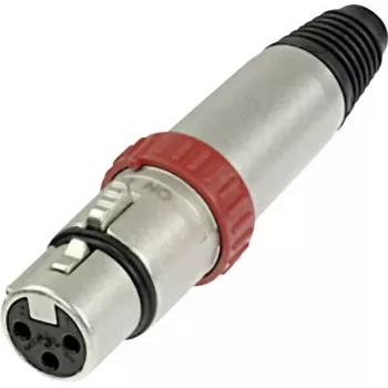 Conector hembra XLR recto Neutrik, número de polos: 3, plateado NC3FXS 1 unidad (NC3FXS)