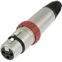 Conector hembra XLR recto Neutrik, número de polos: 3, plateado NC3FXS 1 unidad (NC3FXS)