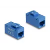 Delock 90642 módulo Keystone RJ45 hembra a RJ45 hembra, Cat.6A UTP, azul