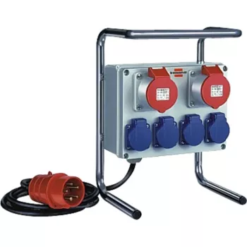 Alargador de corriente Brennenstuhl 1153750 2 m 6 tomas AC negro azul rojo plata