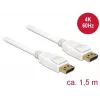 Cable DisplayPort DeLOCK 85509 1,5 m Blanco