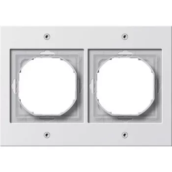 Placa de pared Gira TX_44 Blanco — Termoplástico, diseño convencional, 110×157×16,3 mm