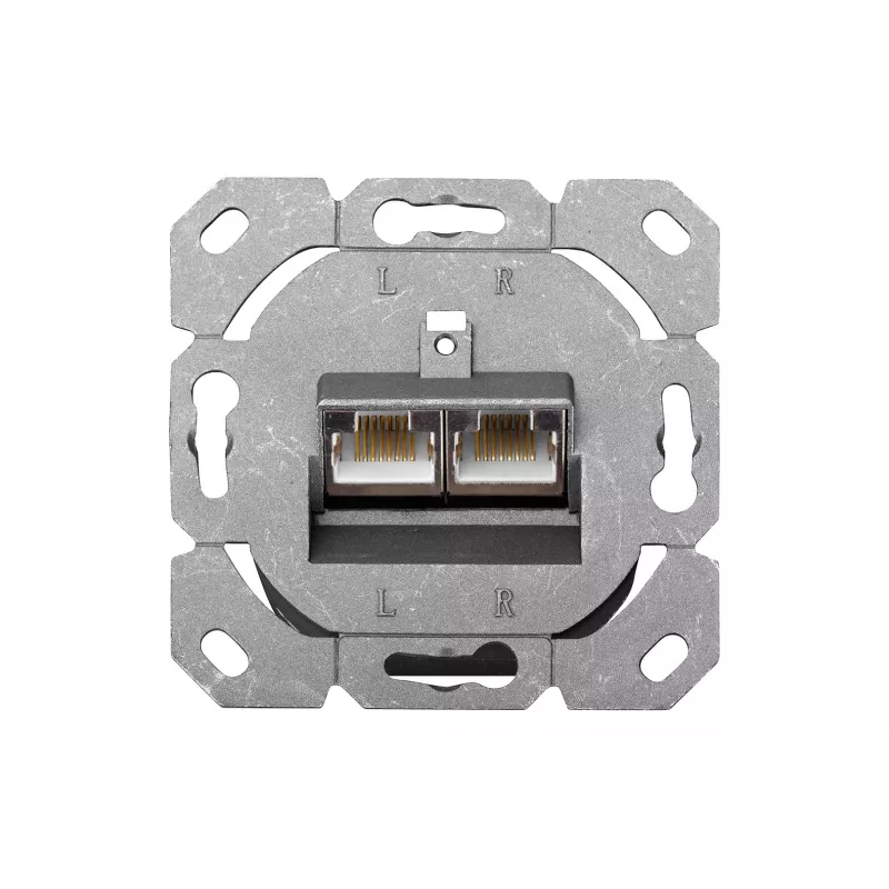 Digitus DN-9006-N toma de red CAT 6, clase E, apantallada, de superficie, blanca