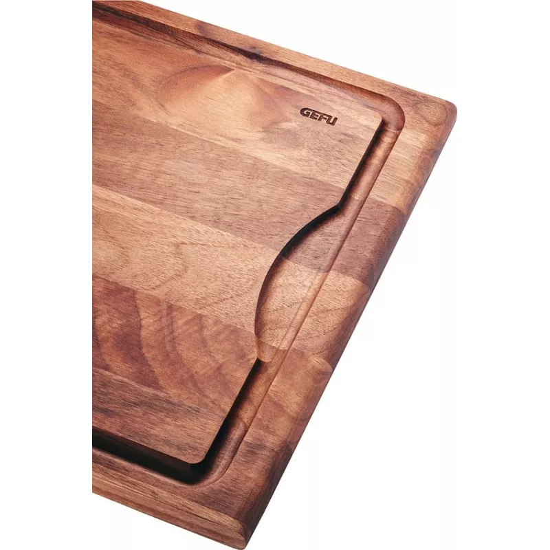 Gefu ENNO Tabla de cortar grande con ranura para jugos, madera de nogal
