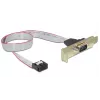 Gembird CC-DB9ML-01 soporte de puerto serie DB9 con cable de 10 pines, perfil bajo