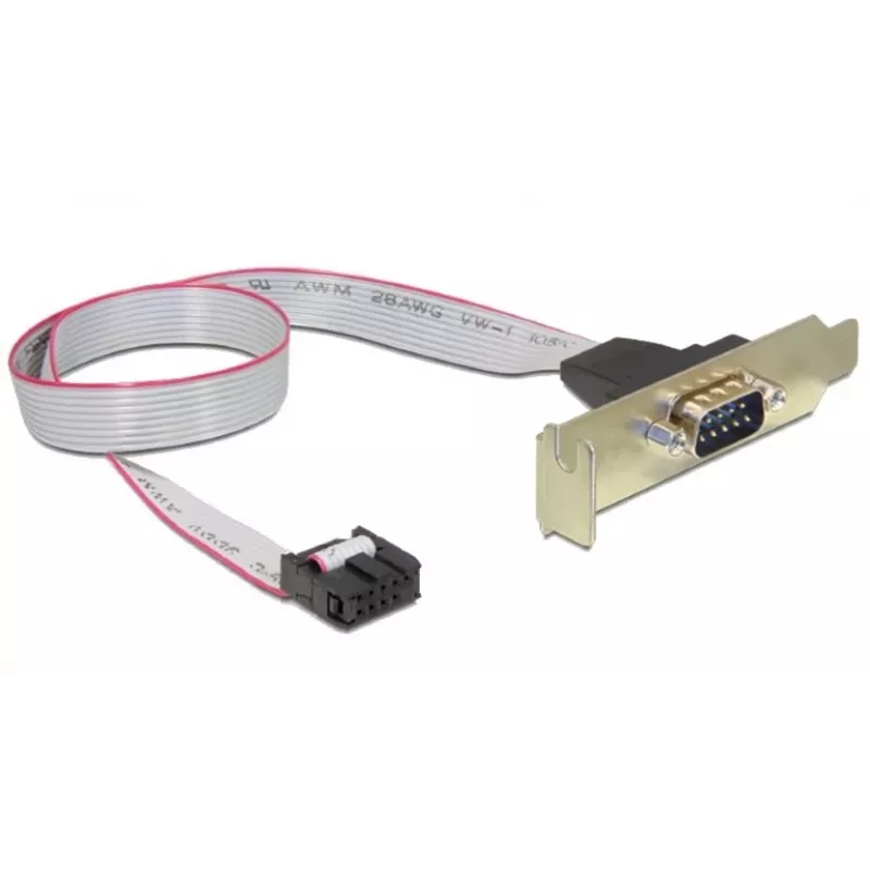 Gembird CC-DB9ML-01 soporte de puerto serie DB9 con cable de 10 pines, perfil bajo