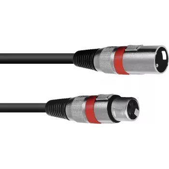 Cable XLR Omnitronic 3022047R, 3 m, 1x conector macho XLR a 1x conector hembra XLR