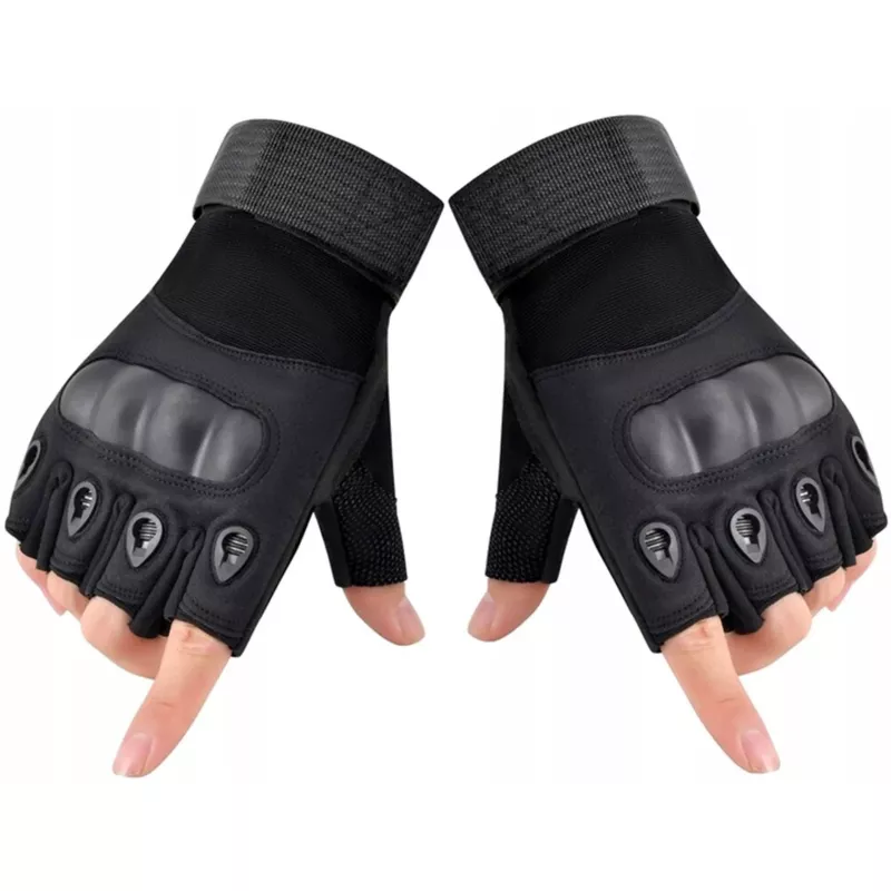 Extralink Guantes tácticos de combate militares sin dedos Survival talla L mil-693