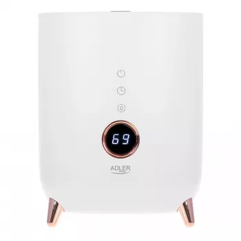 Humidificador ultrasónico Adler AD 7972 — depósito de 4 L, 300 ml/h, hasta 35 m², 23 W, blanco