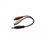 Cable jack de audio (3,5 mm) a 2 RCA GEMBIRD CCA-406 20 cm negro