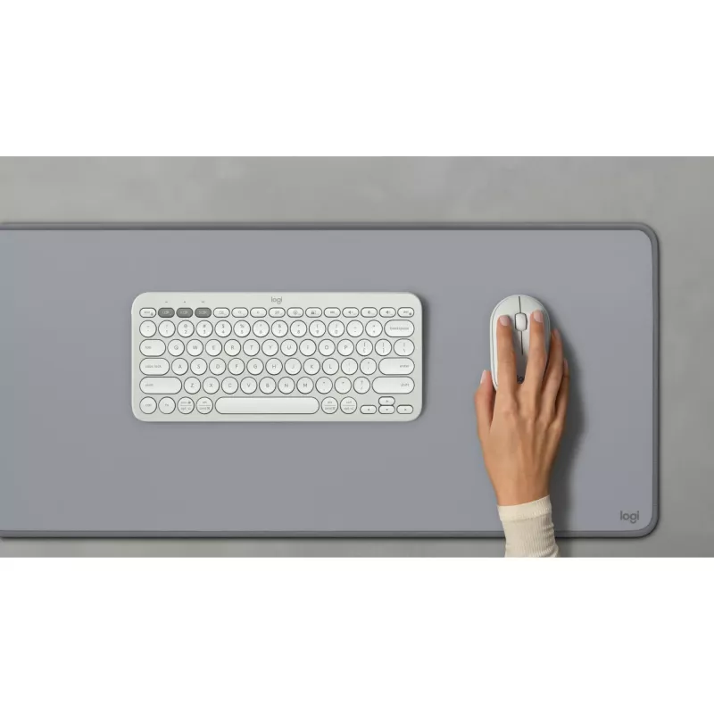Logitech Pebble 2 Combo Set, blanco, inalámbrico, alemán, 920-012204