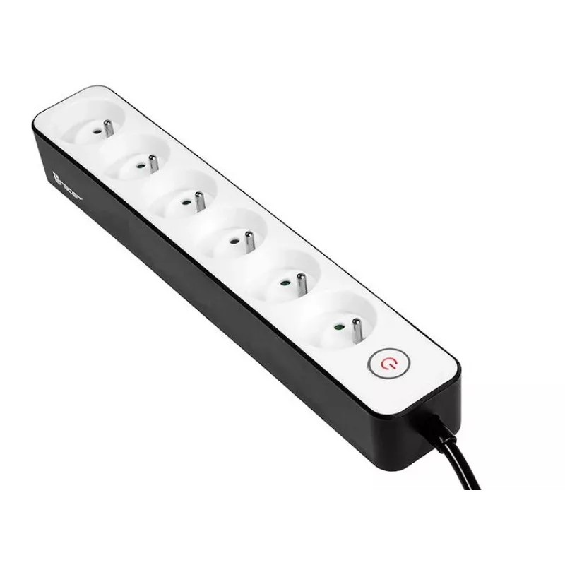 Regleta TRACER Zebra 1,5 m 6 tomas