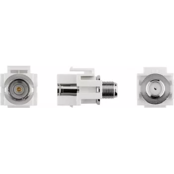 Goobay 79933 - Plano - Blanco - Conector F - Conector hembra - Conector hembra - Plástico (79933)