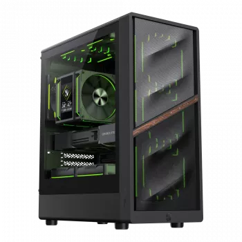 Caja Gamemax | AERIS 330 MB | negra | Mini-Tower | fuente de alimentación no incluida