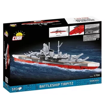 Set de construcción Cobi acorazado Tirpitz modelo con 593 piezas, a escala y con características de exhibición