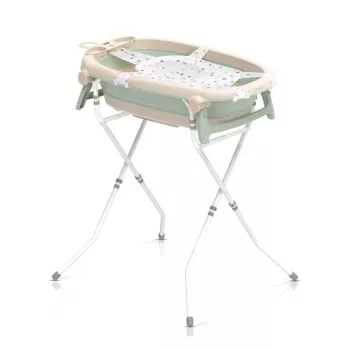 Bañera para bebé neno LUCY STAND plegable con soporte, rectangular, 1 bandeja, carga máx. 30 kg, blanca