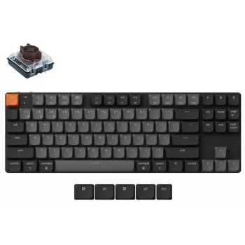 Teclado mecánico inalámbrico Keychron K1X-A3 retroiluminación RGB ultrafino, conectividad inalámbrica, diseño compacto