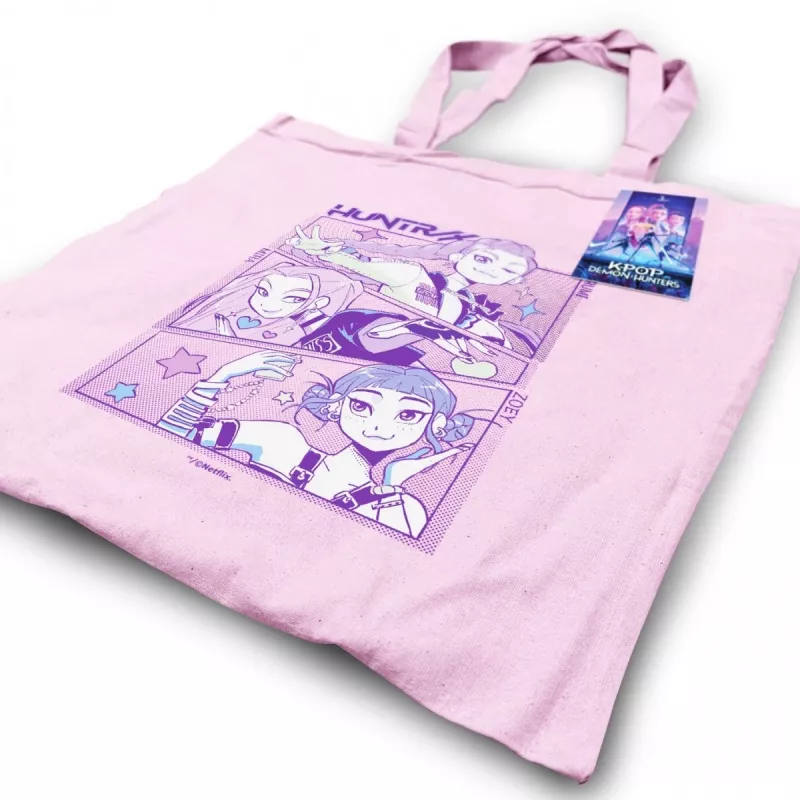 Bolsa tote rosa K-POP Demon Hunters