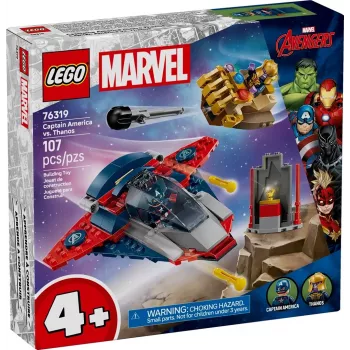 Set de construcción LEGO Marvel Super Heroes Capitán América Thanos 76319 — 107 piezas, 2 minifiguras, edad 4+